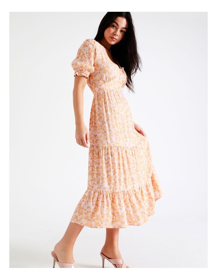 At tokitosale.com, On Discount Tokito Puff Sleeve Tiered Midi Dress in ...